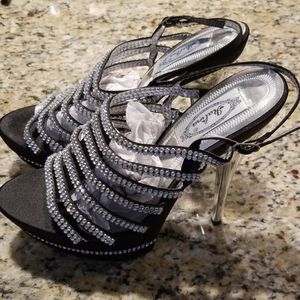 Rhinestone platform sandles